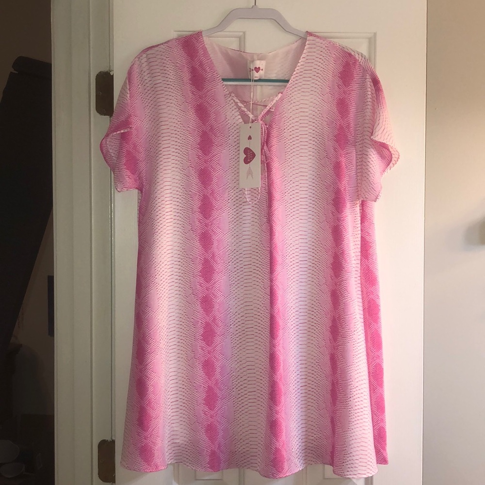 Buddy Love Hot Pink Snake Print Dress/Tunic